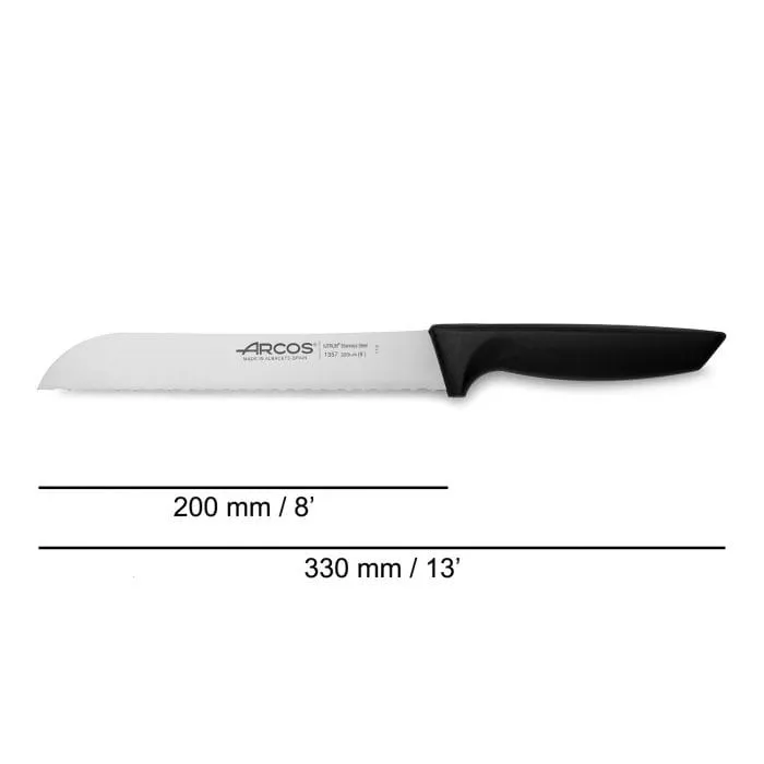 Arcos Niza Series 200 mm Bread Knife Black 8.1357