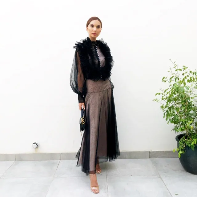 AW19 TULLE MAXI SKIRT