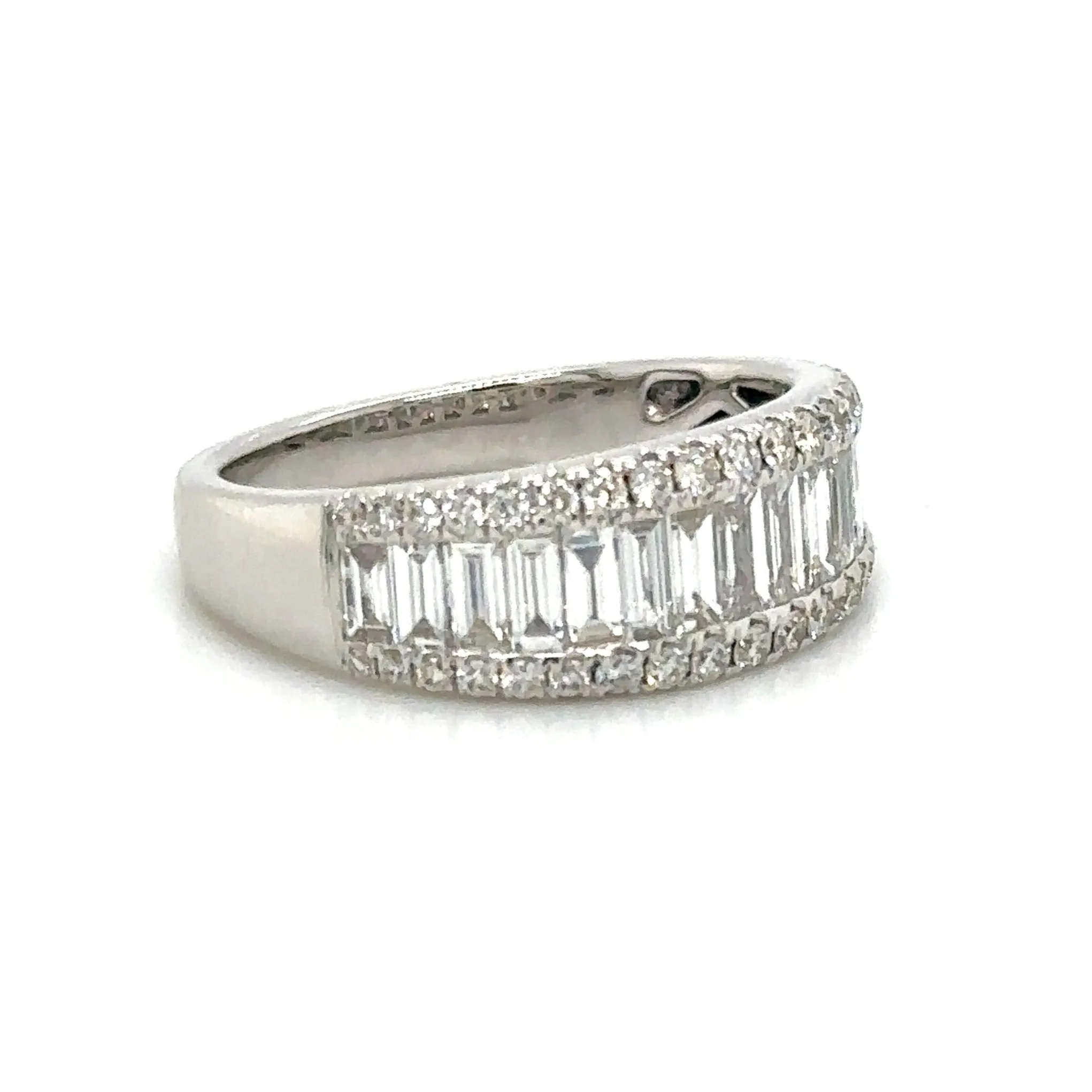 Baguette and Round Cut Diamond Ring 1.22ct tw