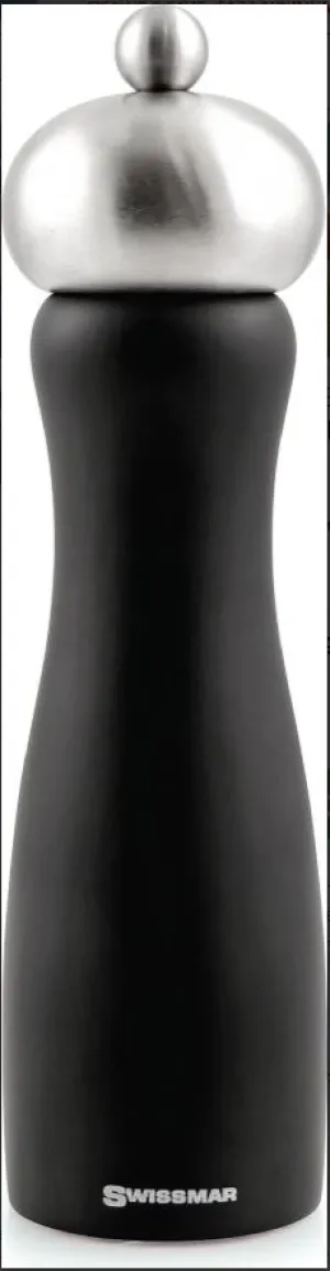 Belle Salt Mill Matte Black w/SS Top 8"