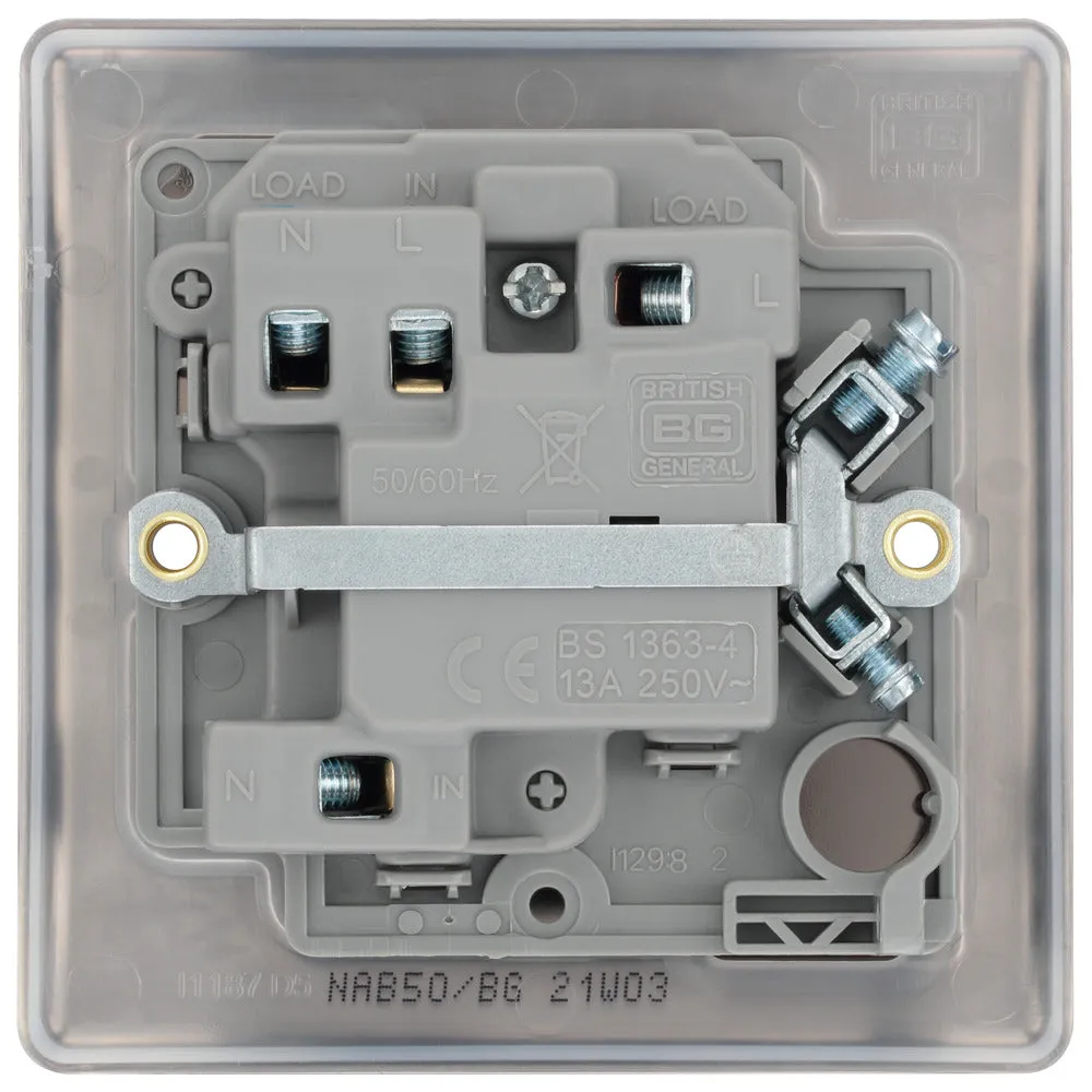 BG NAB50x5 Nexus Metal Switched Spur 13A - Antique Brass (5 Pack)