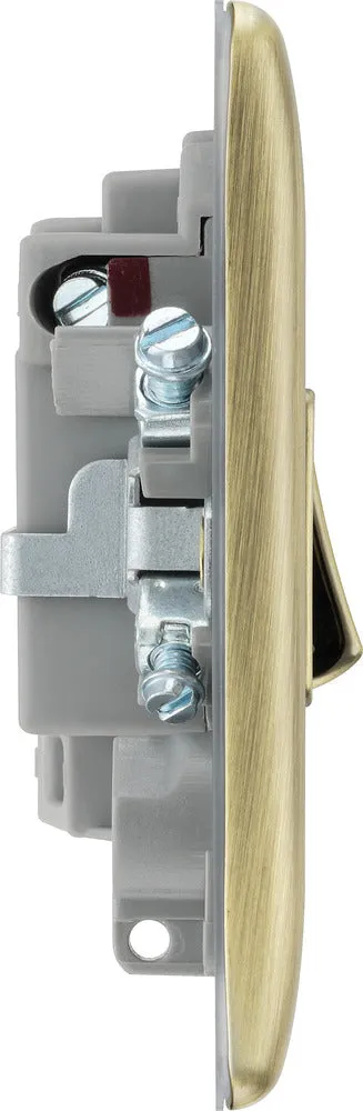 BG NAB50x5 Nexus Metal Switched Spur 13A - Antique Brass (5 Pack)