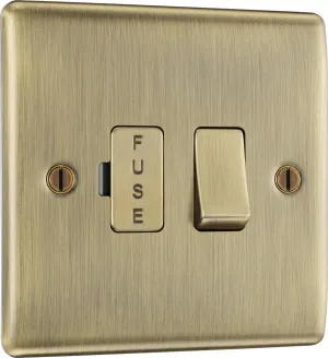 BG NAB50x5 Nexus Metal Switched Spur 13A - Antique Brass (5 Pack)
