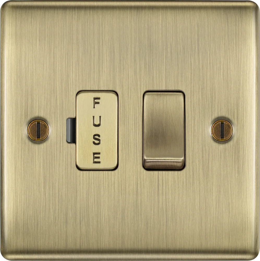 BG NAB50x5 Nexus Metal Switched Spur 13A - Antique Brass (5 Pack)