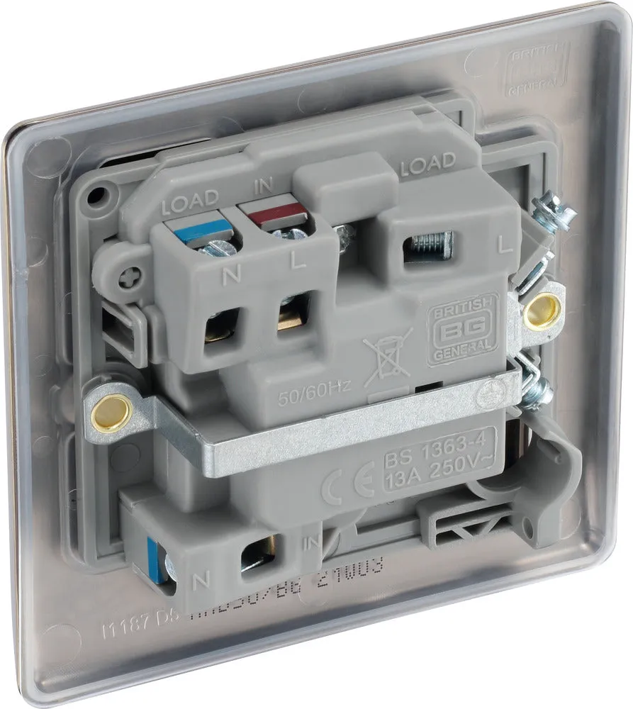 BG NAB50x5 Nexus Metal Switched Spur 13A - Antique Brass (5 Pack)