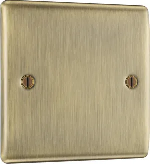 BG NAB94 Nexus Metal Single Blanking Plate - Antique Brass