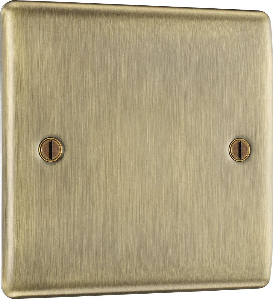 BG NAB94 Nexus Metal Single Blanking Plate - Antique Brass