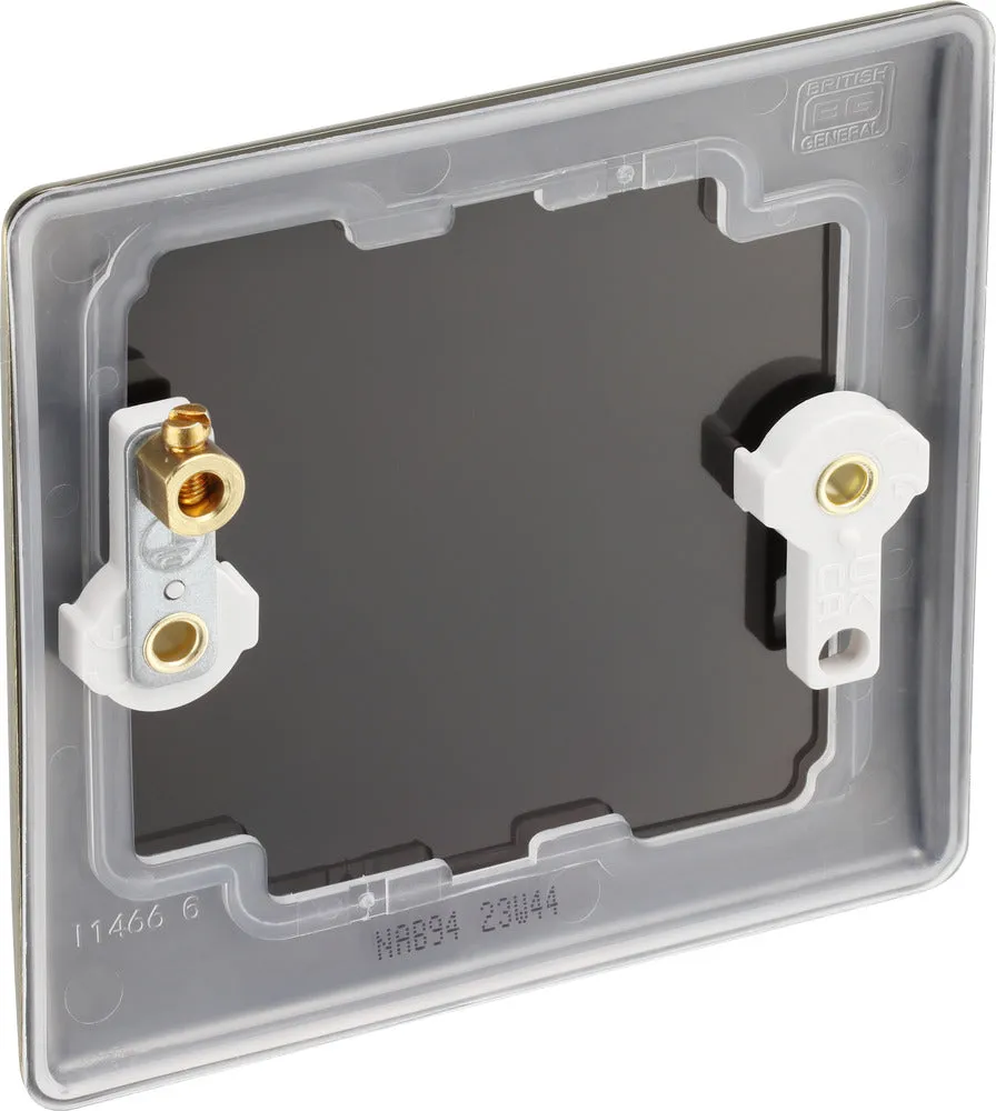 BG NAB94 Nexus Metal Single Blanking Plate - Antique Brass