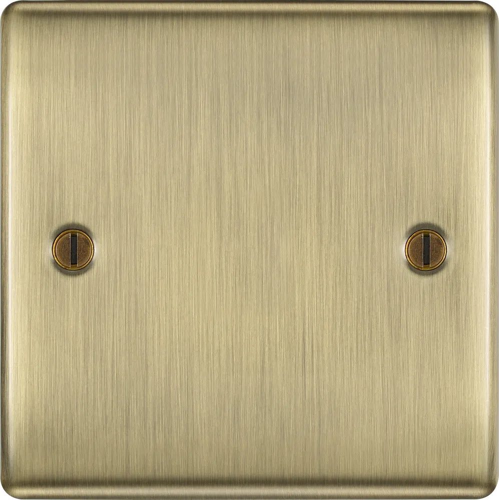 BG NAB94 Nexus Metal Single Blanking Plate - Antique Brass