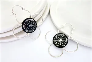 Big statement quatrefoil Bidri hoops