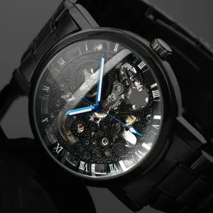 Black Antique Steampunk Mechanical Watch