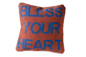 Bless Your Heart Needlepoint Pillow