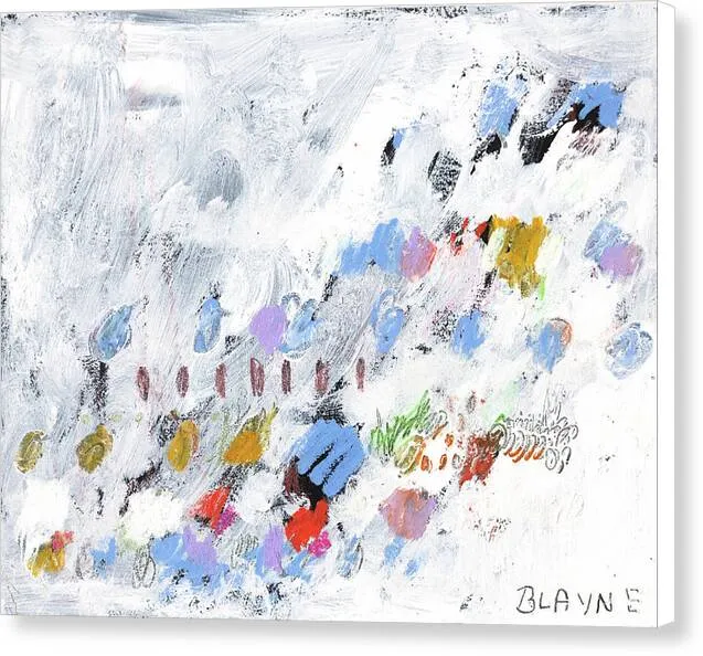 Blue and White Study - Canvas Print