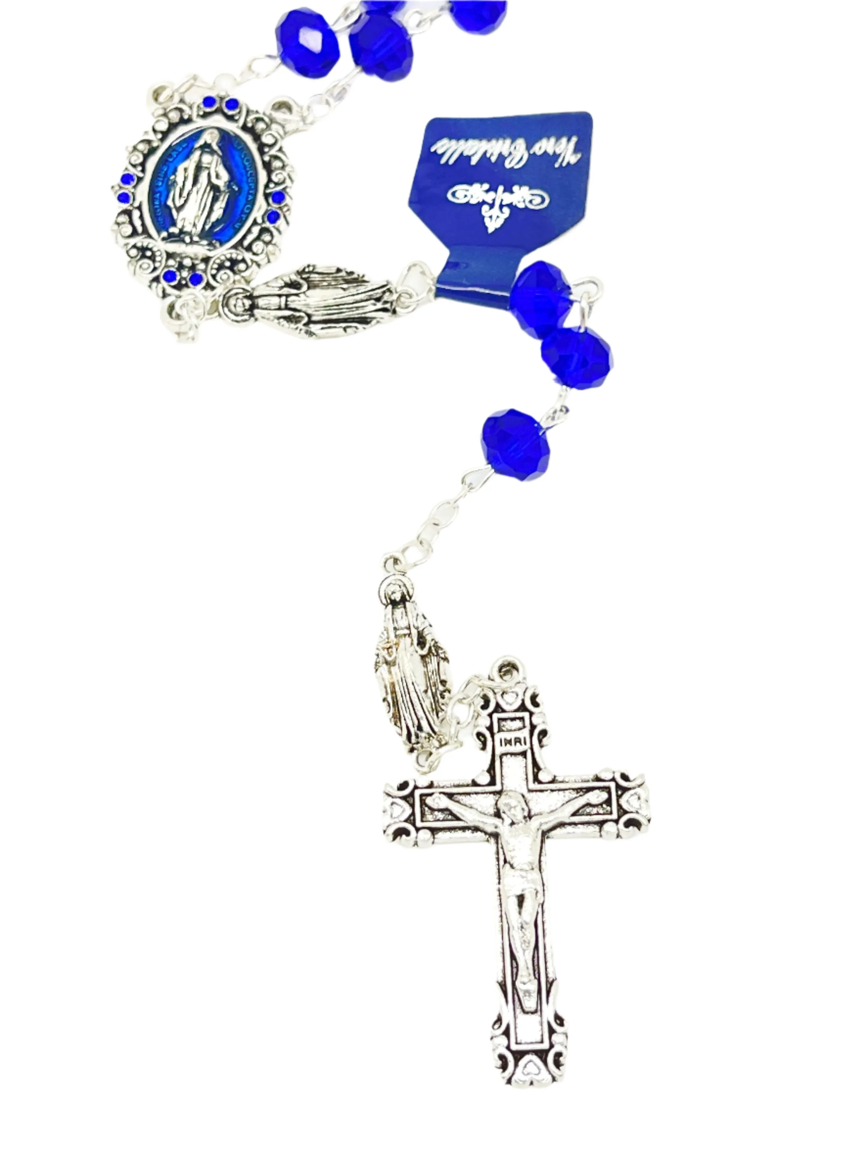 Blue Miraculous Medal Rosary
