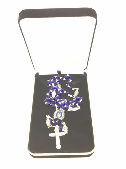 Blue Miraculous Medal Rosary