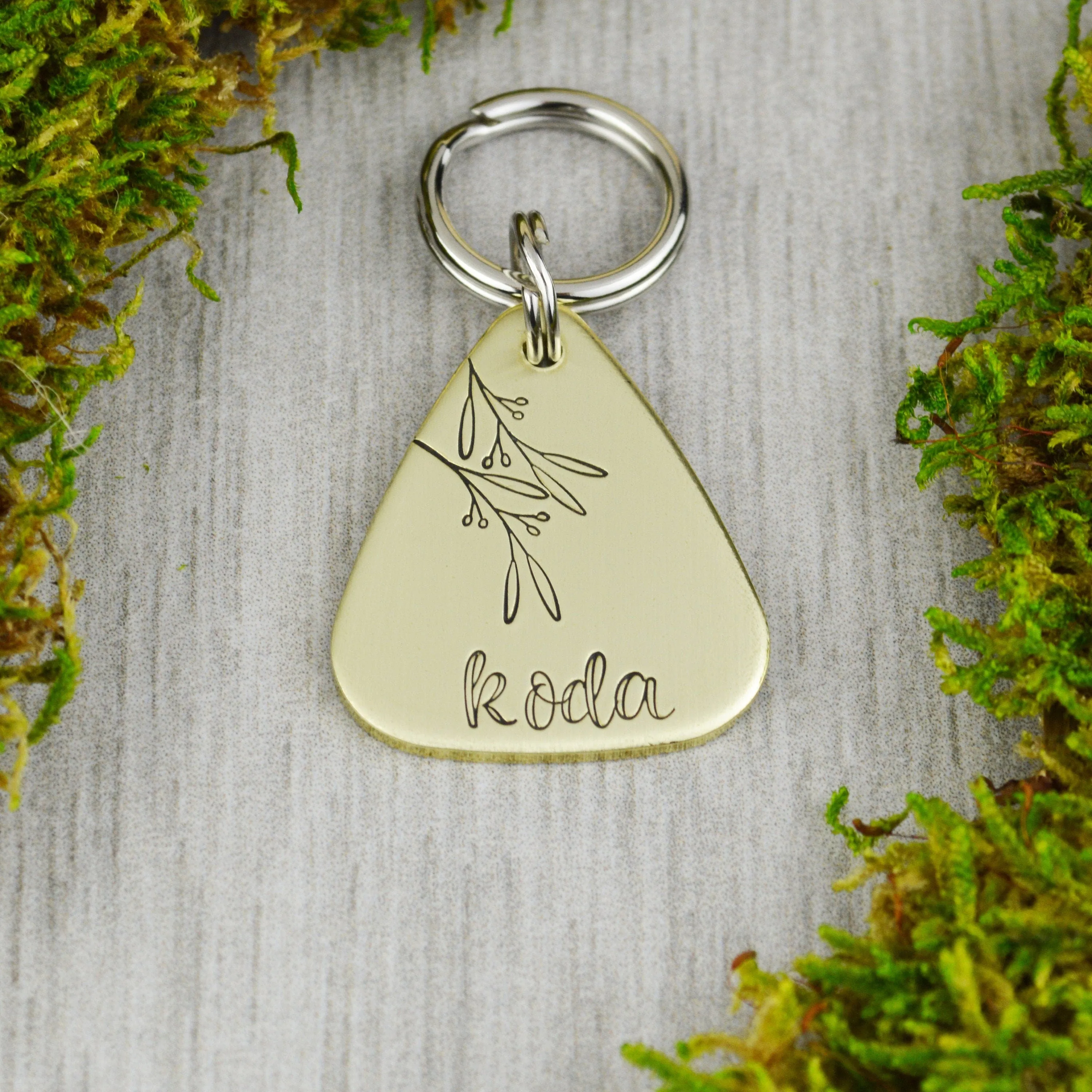 Branch Leaves Pet ID Tag