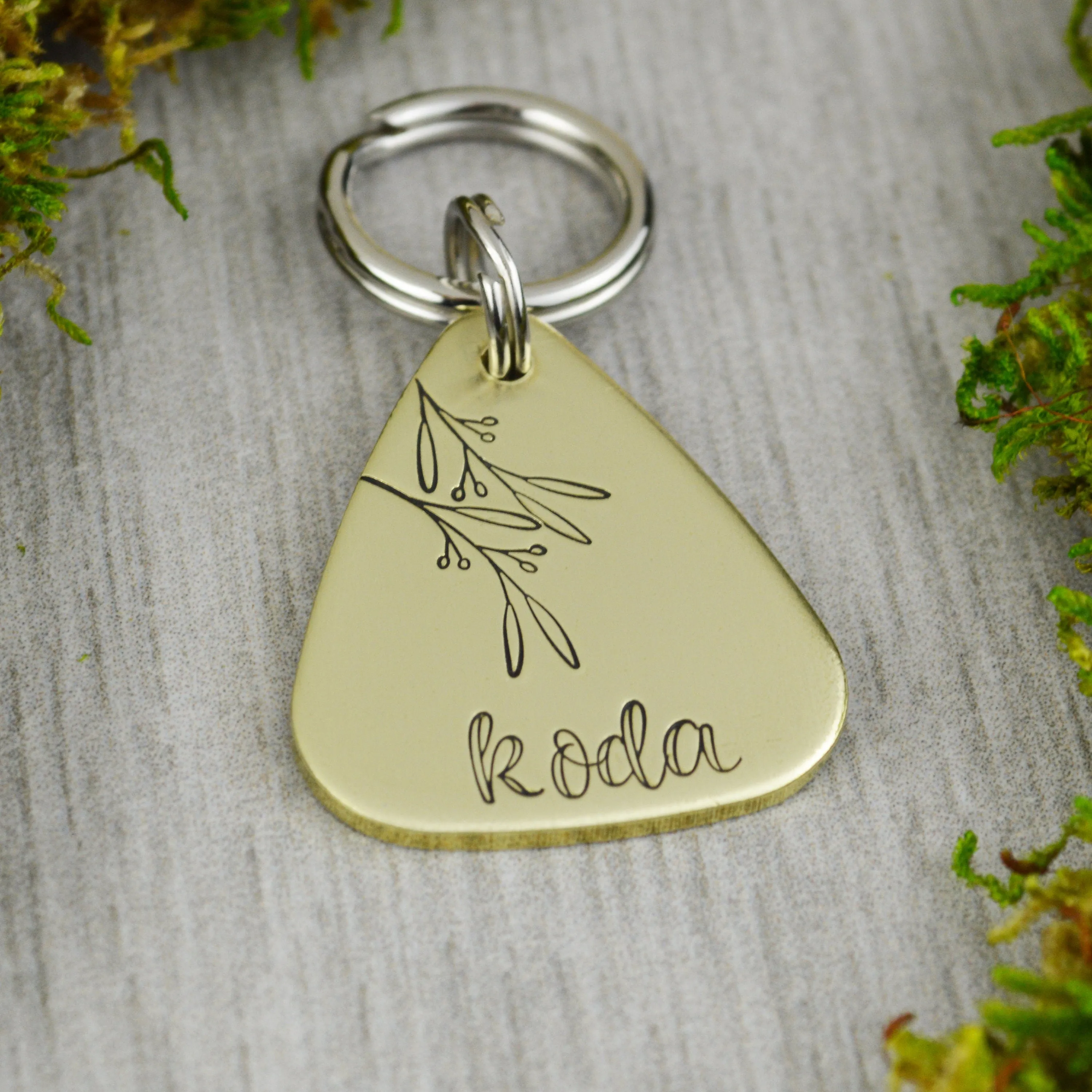 Branch Leaves Pet ID Tag