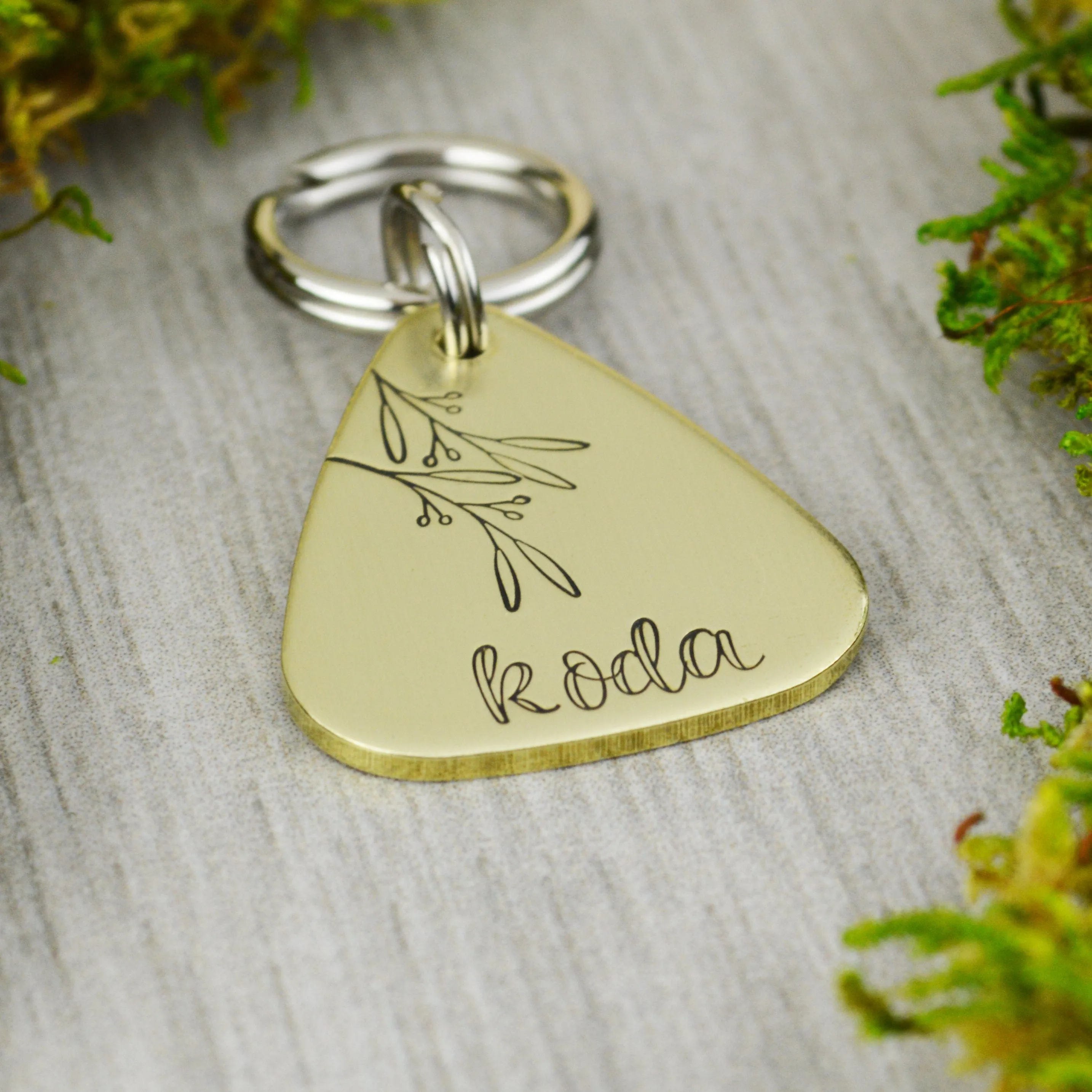 Branch Leaves Pet ID Tag