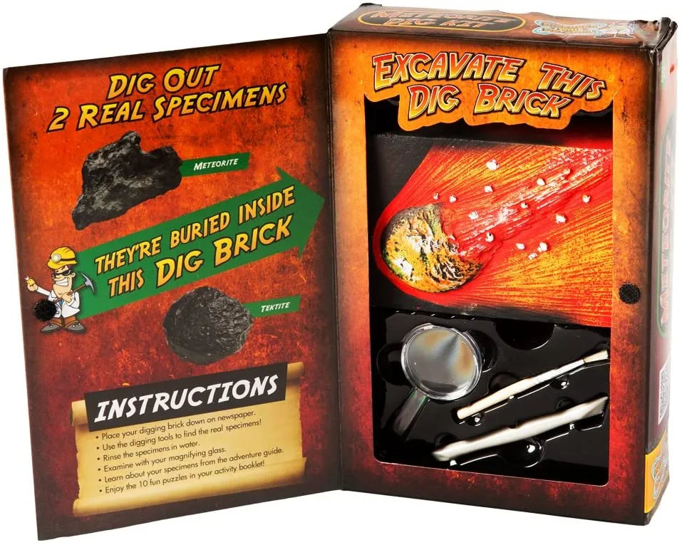 Brand new Discover with Dr. Cool Meteorite Excavation Kit, Dig Out A Real Meteorite and Tektite!