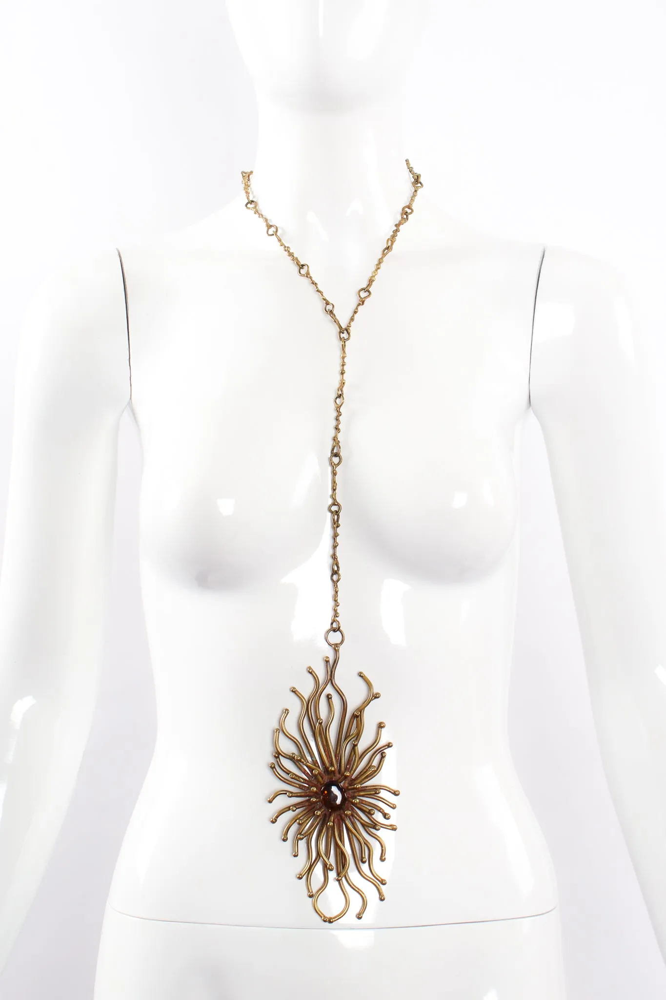 Brutalist Sunburst Blossom Pendant