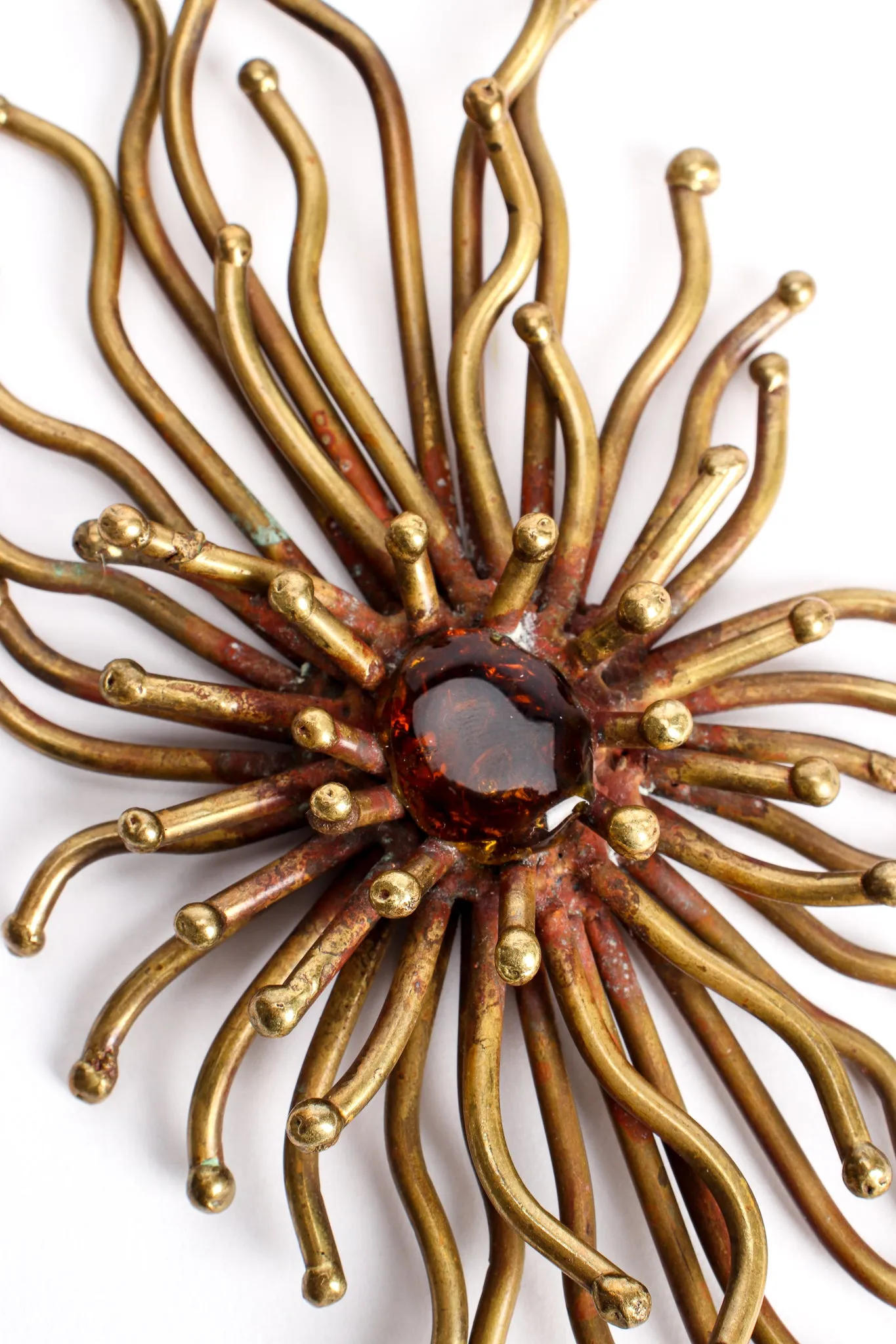 Brutalist Sunburst Blossom Pendant