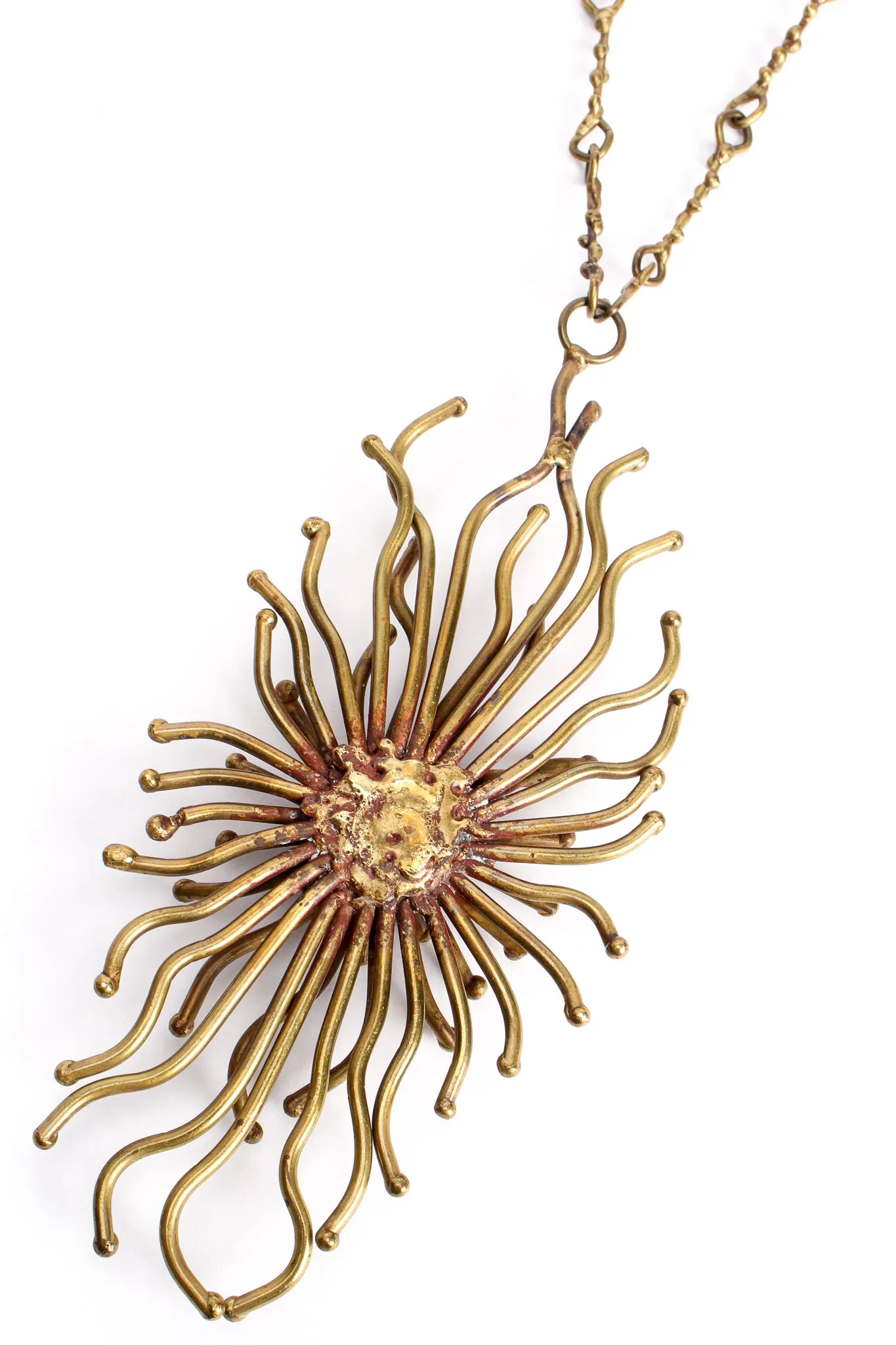 Brutalist Sunburst Blossom Pendant