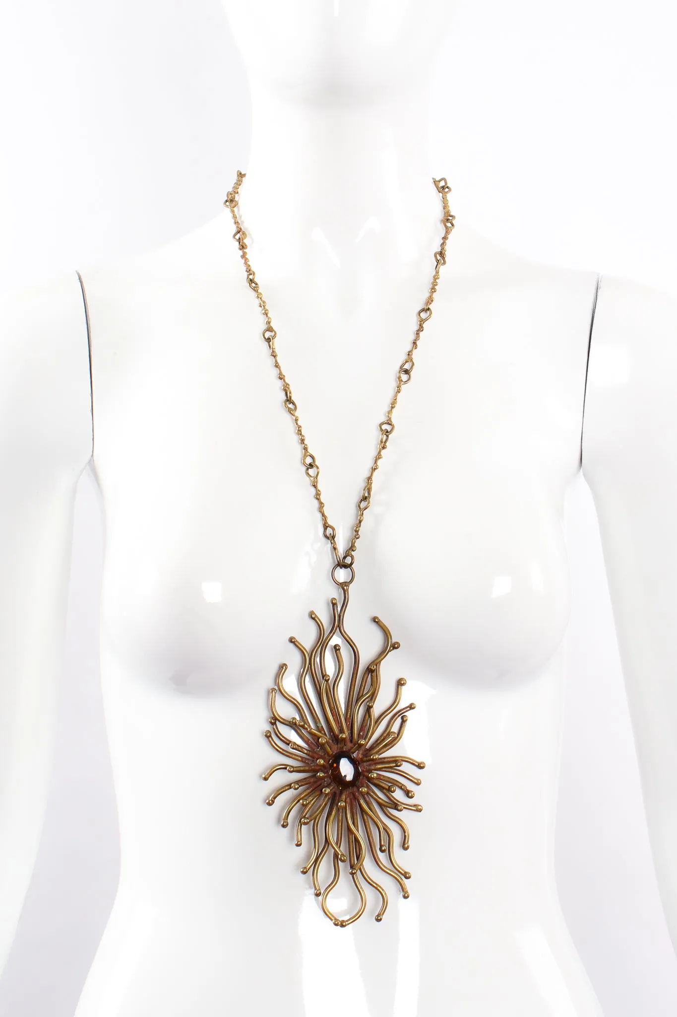 Brutalist Sunburst Blossom Pendant