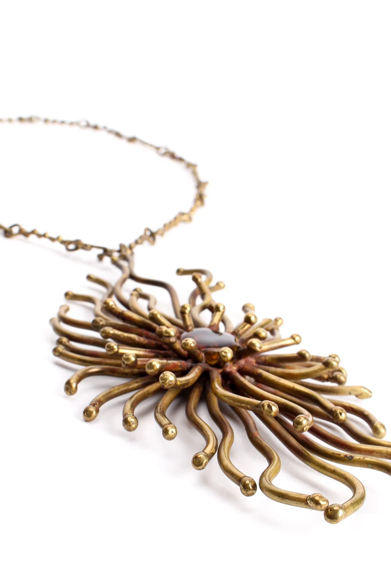 Brutalist Sunburst Blossom Pendant