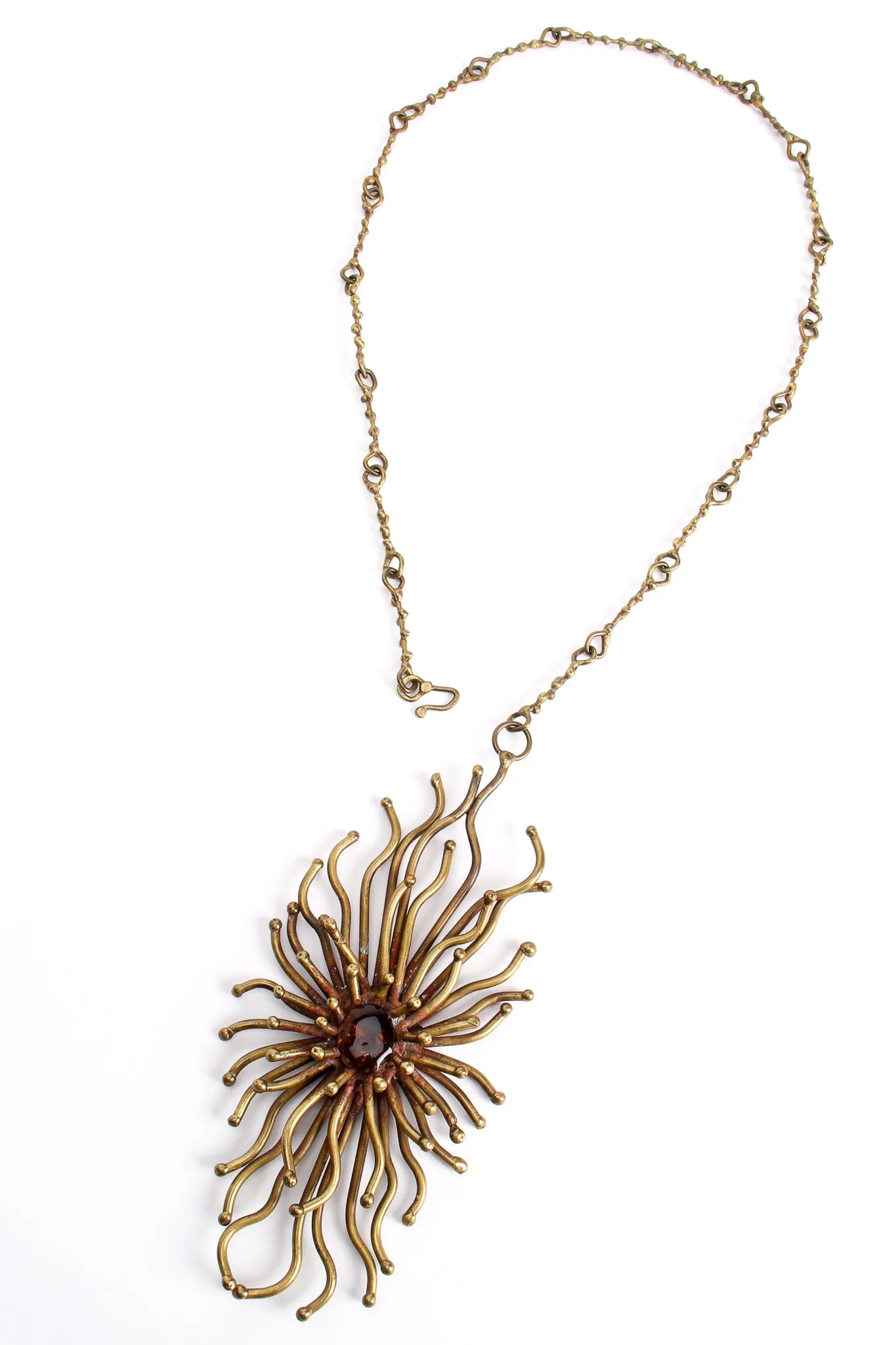 Brutalist Sunburst Blossom Pendant