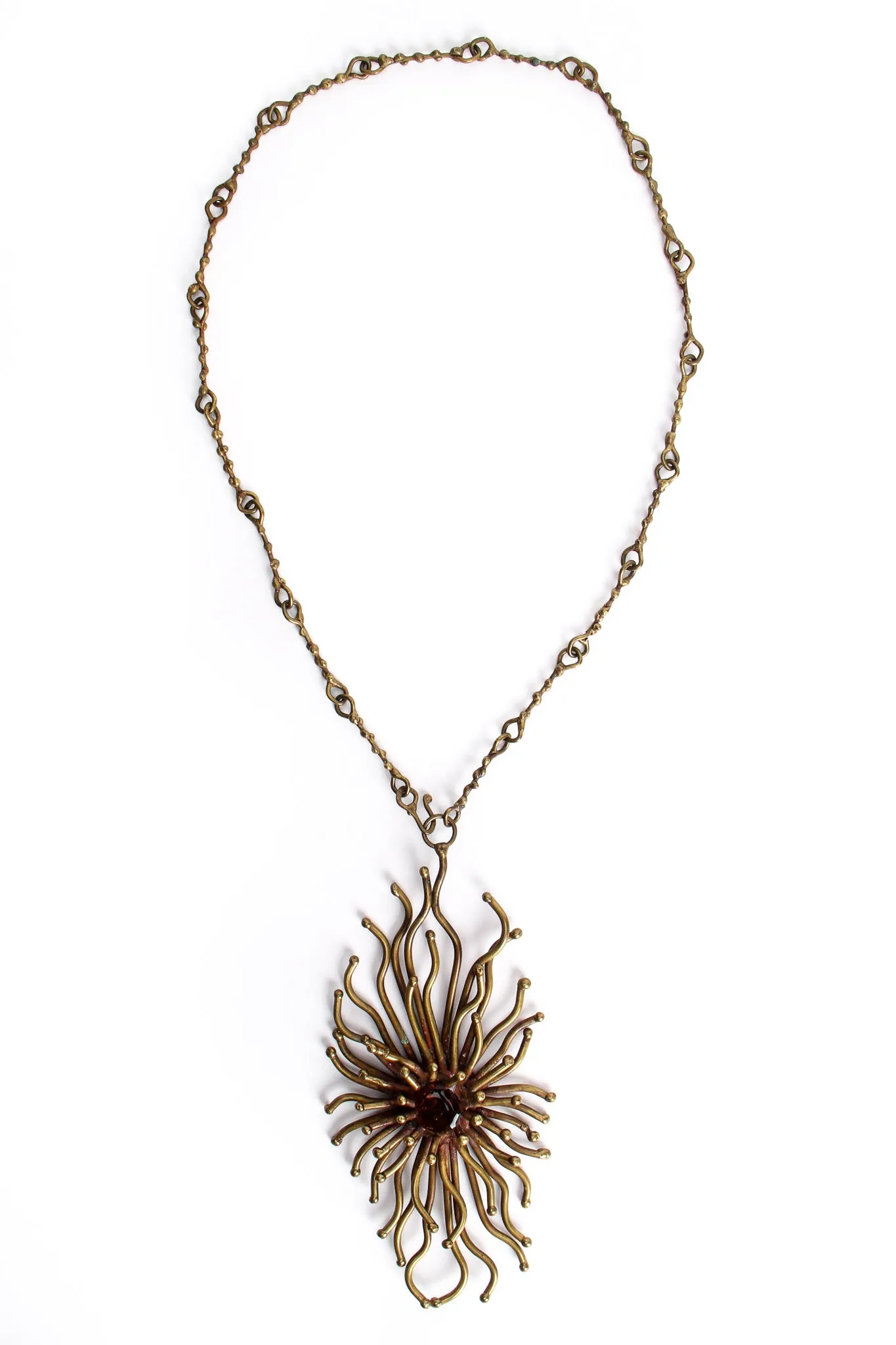 Brutalist Sunburst Blossom Pendant