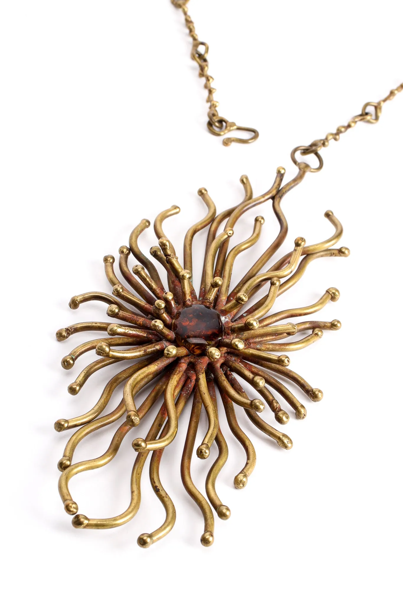 Brutalist Sunburst Blossom Pendant