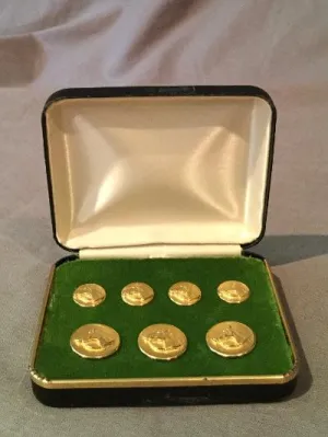 Buttons Brass Horse Profile Vintage