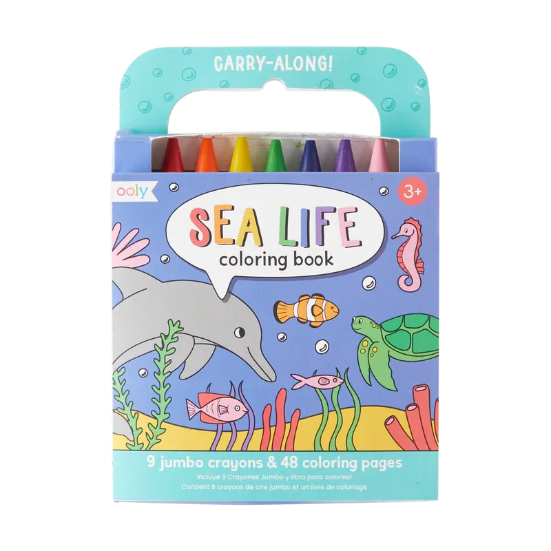 Carry Along Crayon & Coloring Book Kit - Sea Life