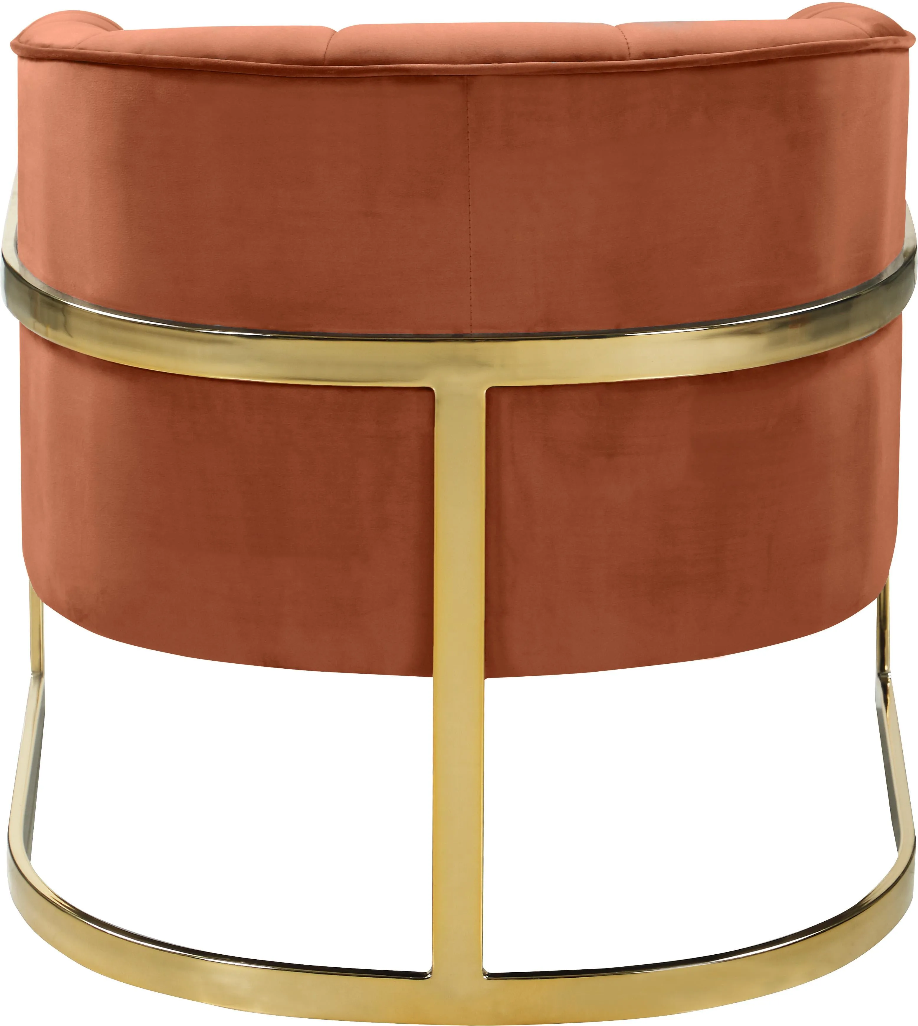 Carter Cognac Velvet Accent Chair