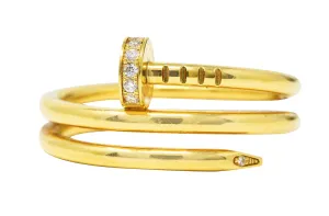 Cartier Diamond 18 Karat Yellow Gold Juste Un Clou Nail Vintage Ring
