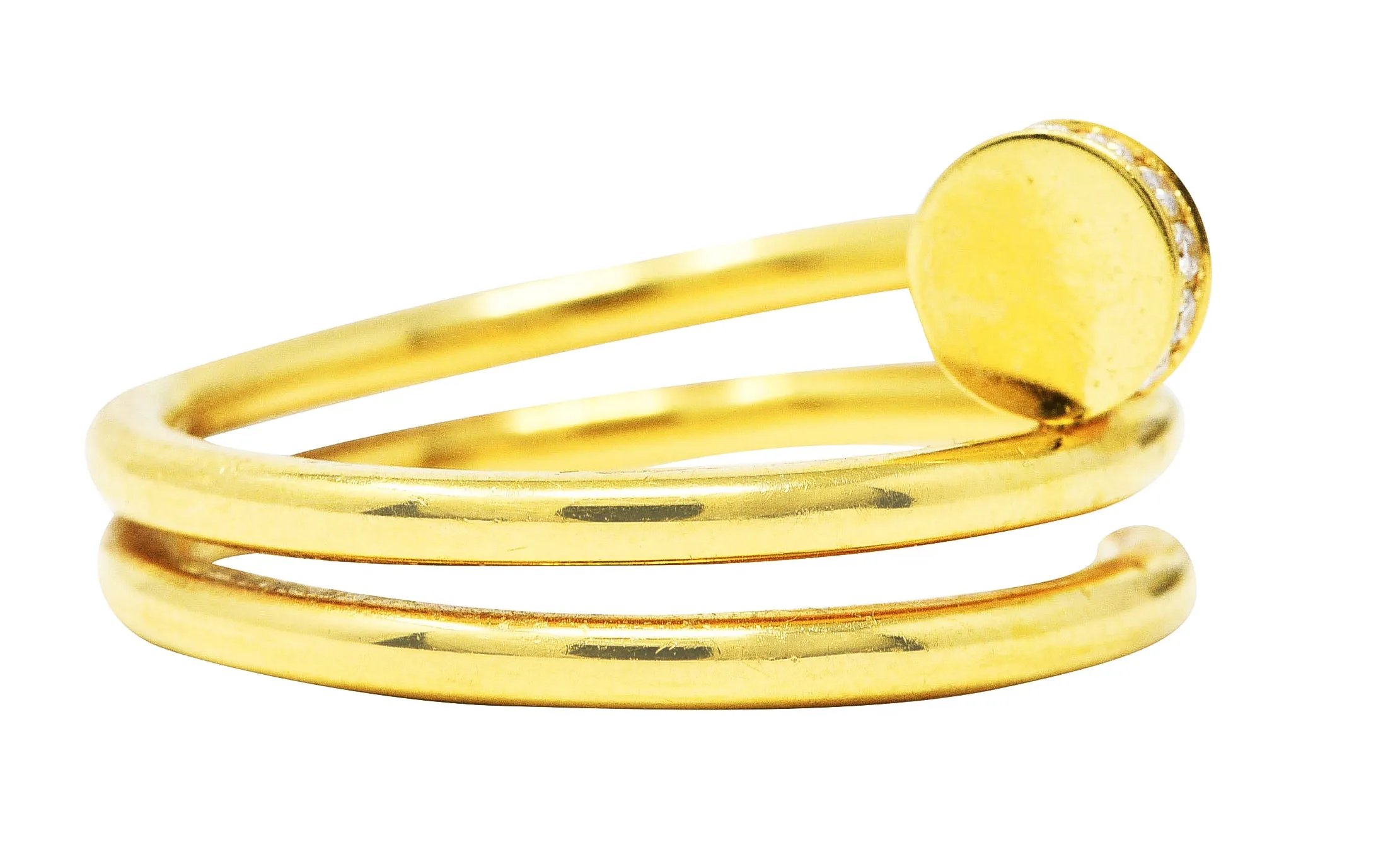Cartier Diamond 18 Karat Yellow Gold Juste Un Clou Nail Vintage Ring