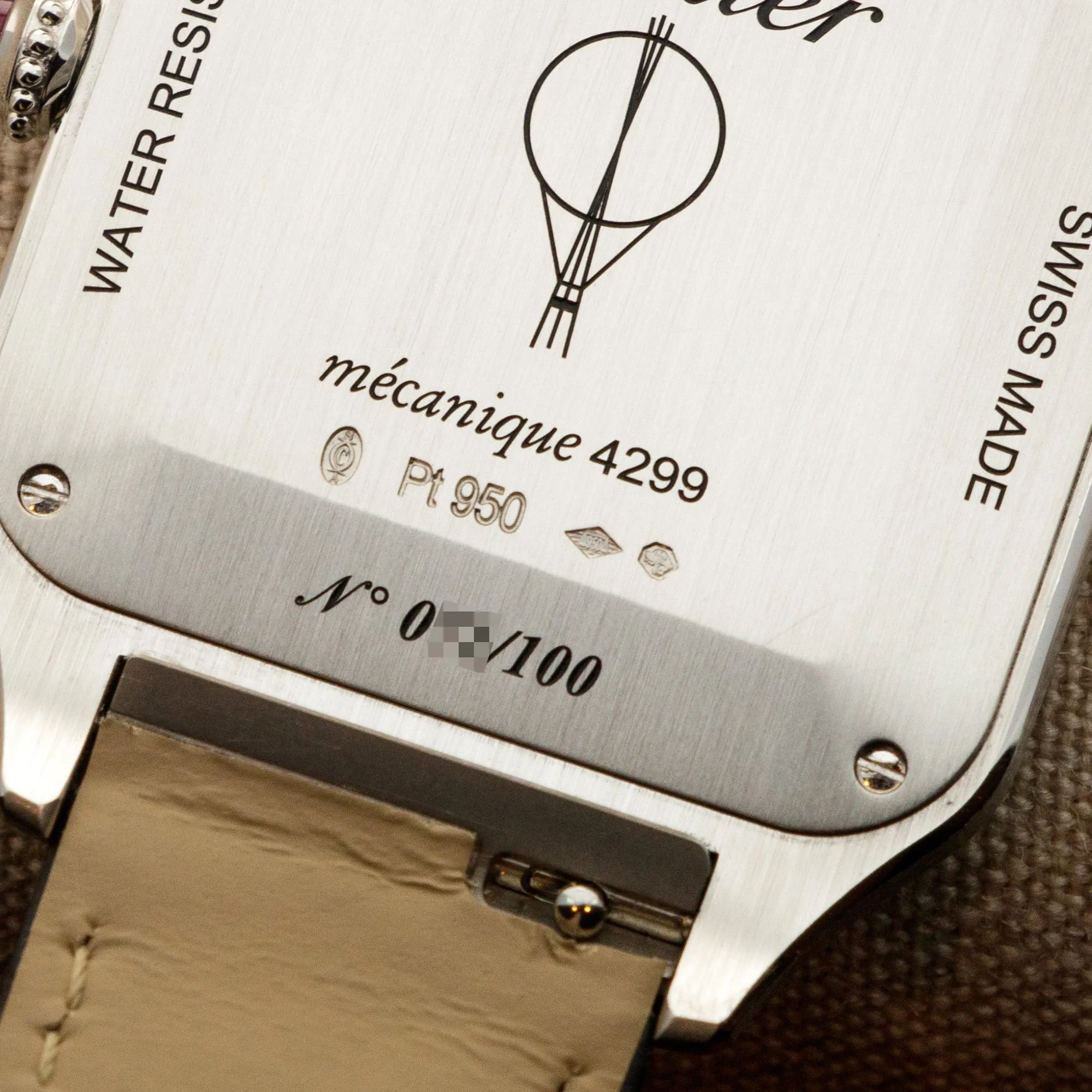 Cartier Platinum Santos-Dumont Le Bresil Tank Ref. WGSA0034, Limited Edition of 100 Pieces
