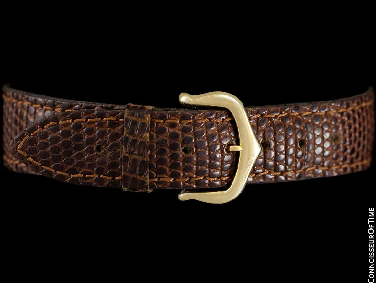 Cartier Vintage Mens Midsize Tank Mechanical Watch - Gold Vermeil, 18K Gold over Sterling Silver & Diamonds