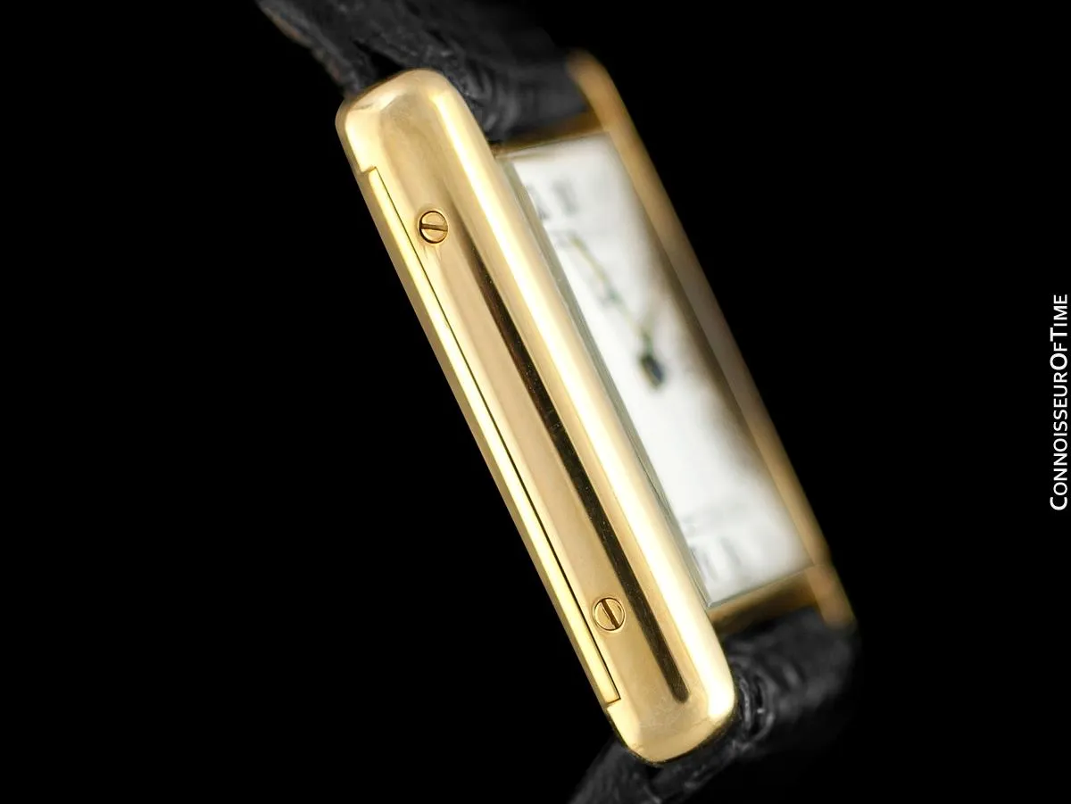 Cartier Vintage Mens Tank Mechanical Watch - Gold Vermeil, 18K Gold over Sterling Silver