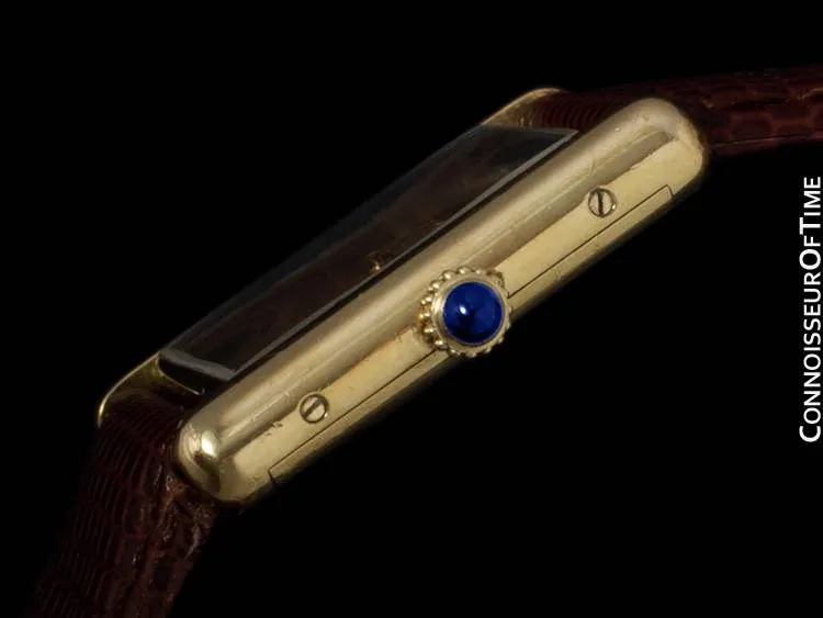 Cartier Vintage Mens Tank Watch - Gold Vermeil, 18K Gold over Sterling Silver