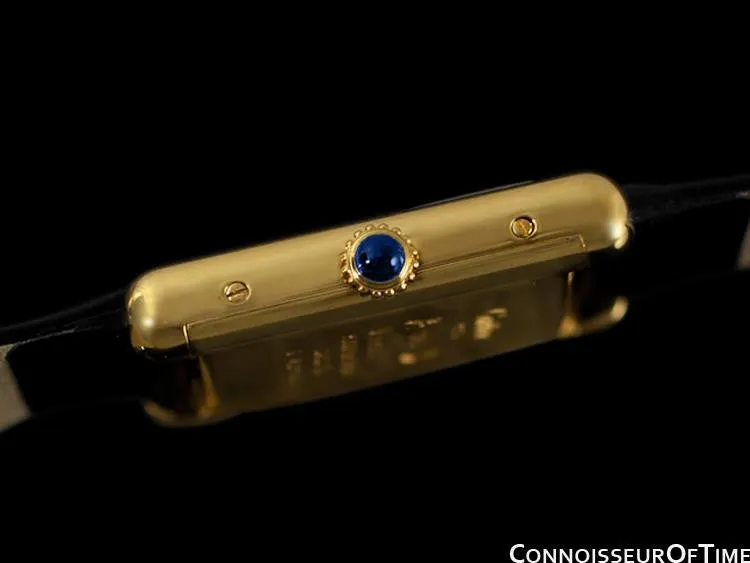 Cartier Vintage Mens Tank Watch - Gold Vermeil, 18K Gold over Sterling Silver