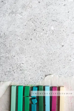 Chalk Pastels on Granite Background. Styled Stock Image