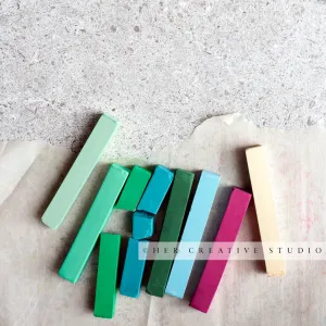 Chalk Pastels on Granite, Styled Stock Image
