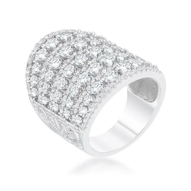 Charlyn Art Deco Cluster Statement Cocktail Ring | 7ct