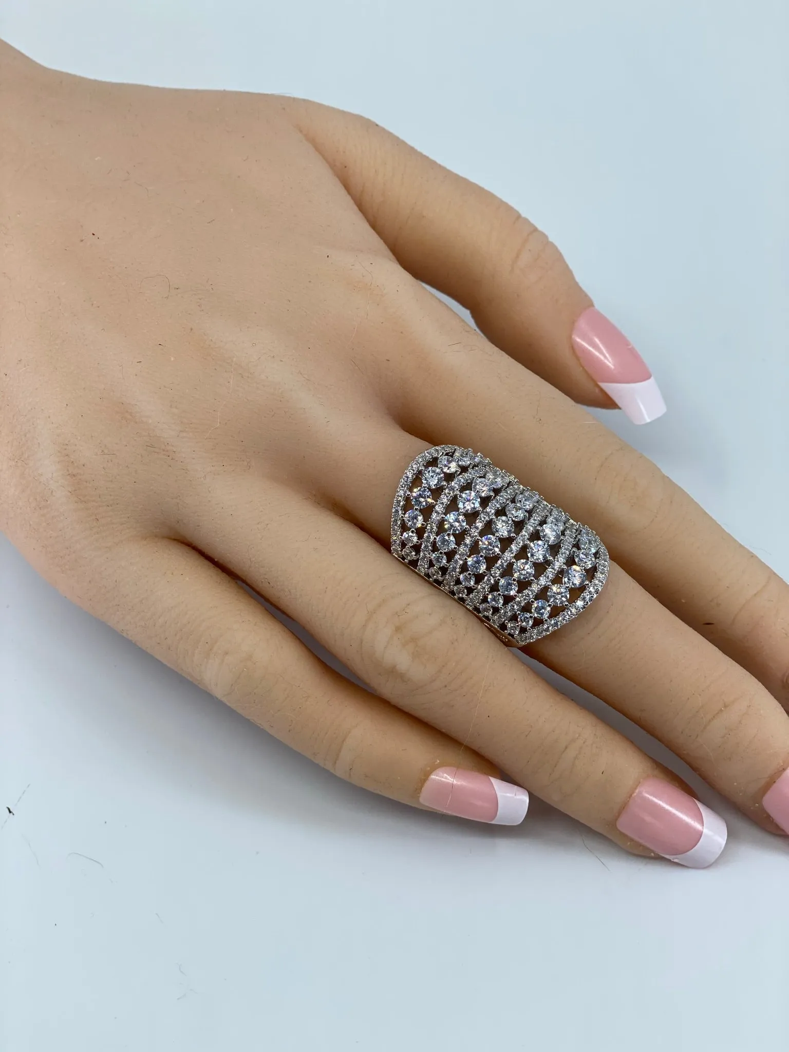 Charlyn Art Deco Cluster Statement Cocktail Ring | 7ct