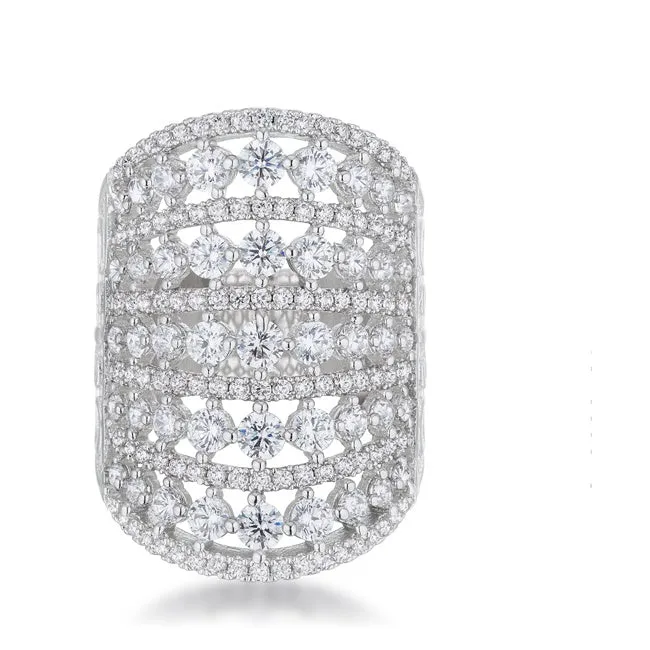 Charlyn Art Deco Cluster Statement Cocktail Ring | 7ct
