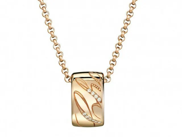 Chopard Chopardissimo 18K Rose Gold & Diamond Pendant with Chain