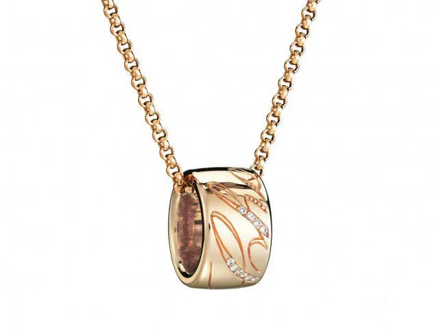Chopard Chopardissimo 18K Rose Gold & Diamond Pendant with Chain