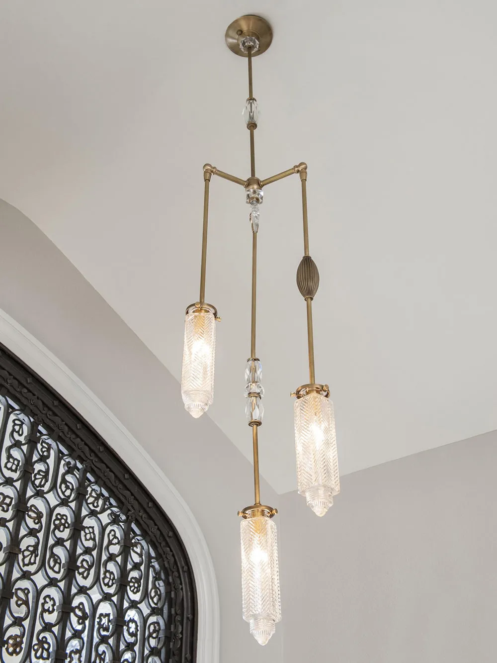 Chrysler Chandelier With Vintage Jewelry - 3 Arm