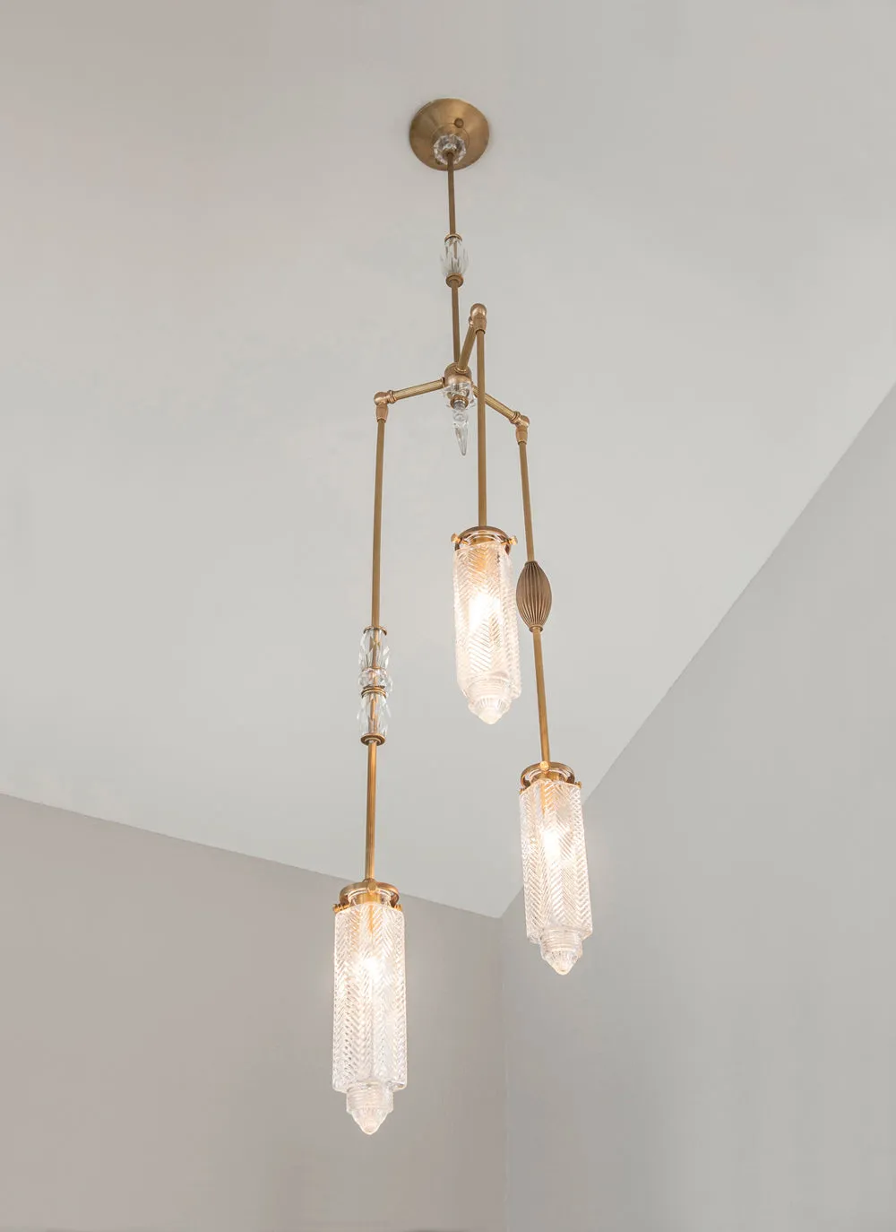 Chrysler Chandelier With Vintage Jewelry - 3 Arm